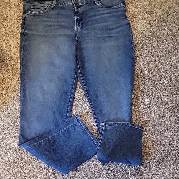 Women's Straight Leg Jeans - Dark Blue - Picture 1 of 3